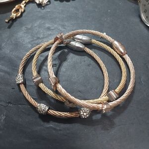 Sweet TRIO of  Bracelets with cz accents